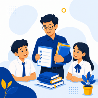 Ilustrasi buku kurikulum terstruktur