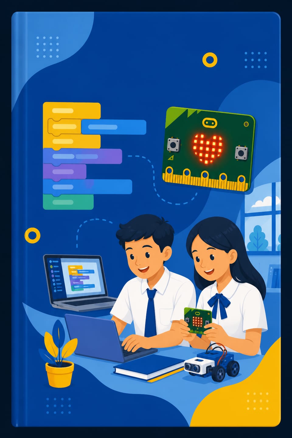Sampul buku Belajar Coding dengan micro:bit